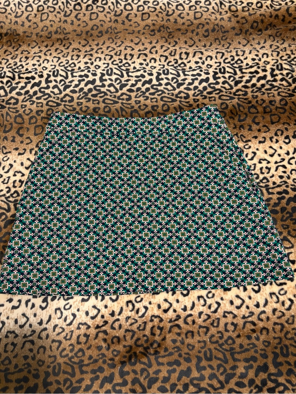 Boden Green Geometric Print Mini Skirt - Picture 2 of 5